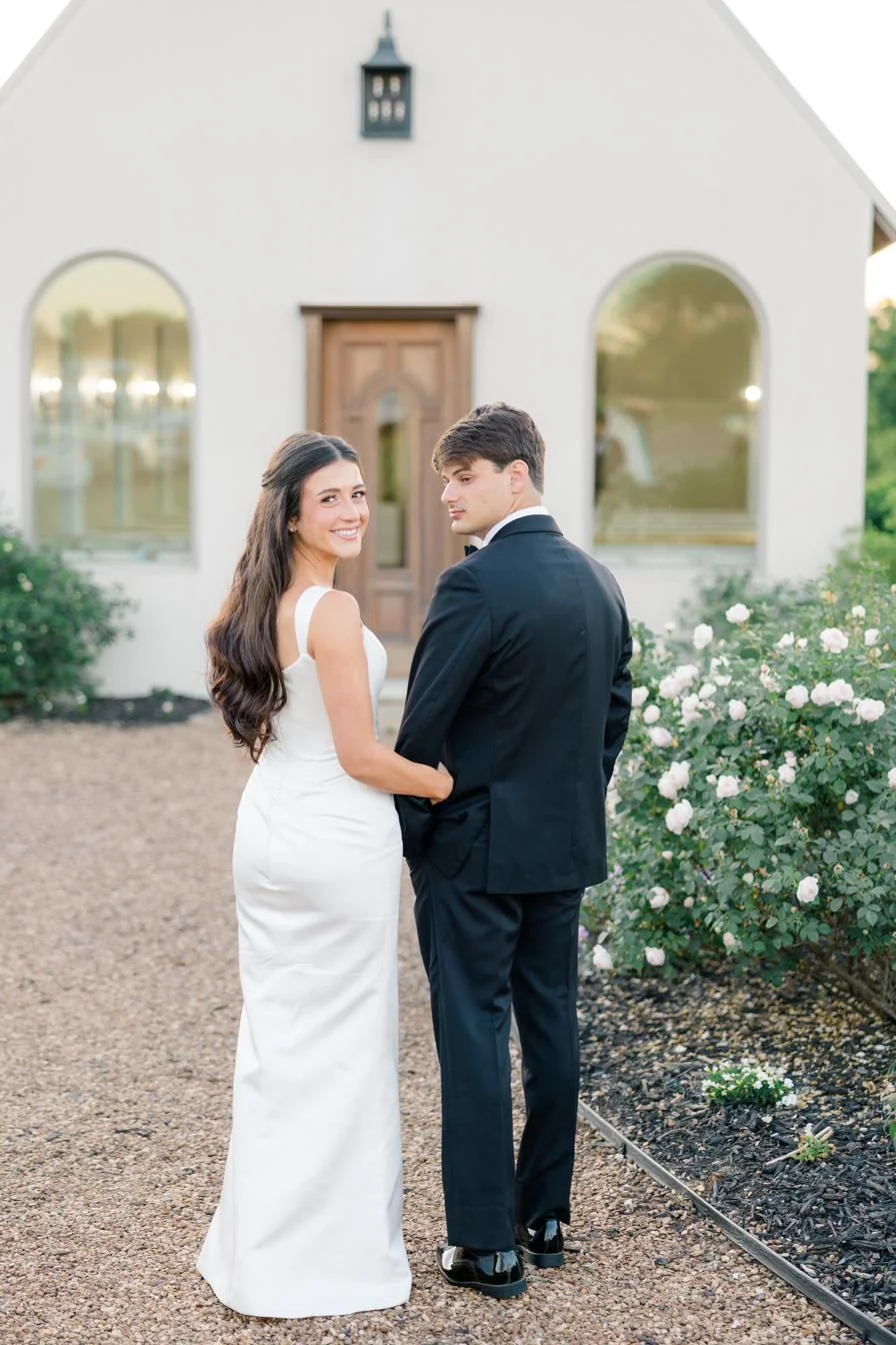 Sunset embrace at the chapel